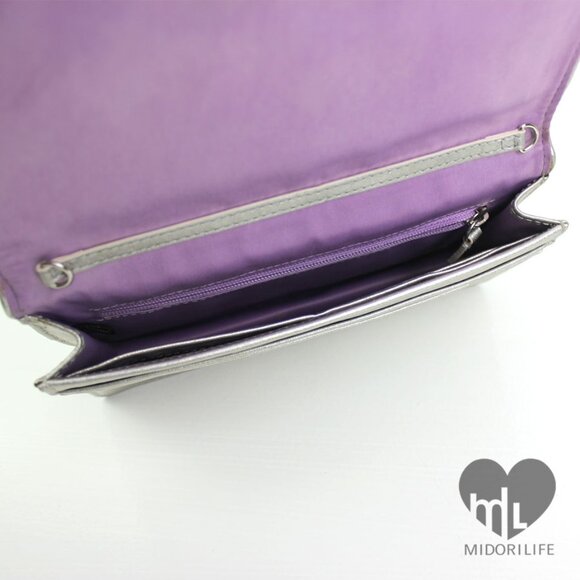 COACH Signature Metallic Convertible Clutch Chain Crossbody - Picture 7 of 11